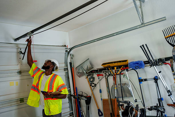 Professional Garage Door Panel Replacement technician working in Strum, WI